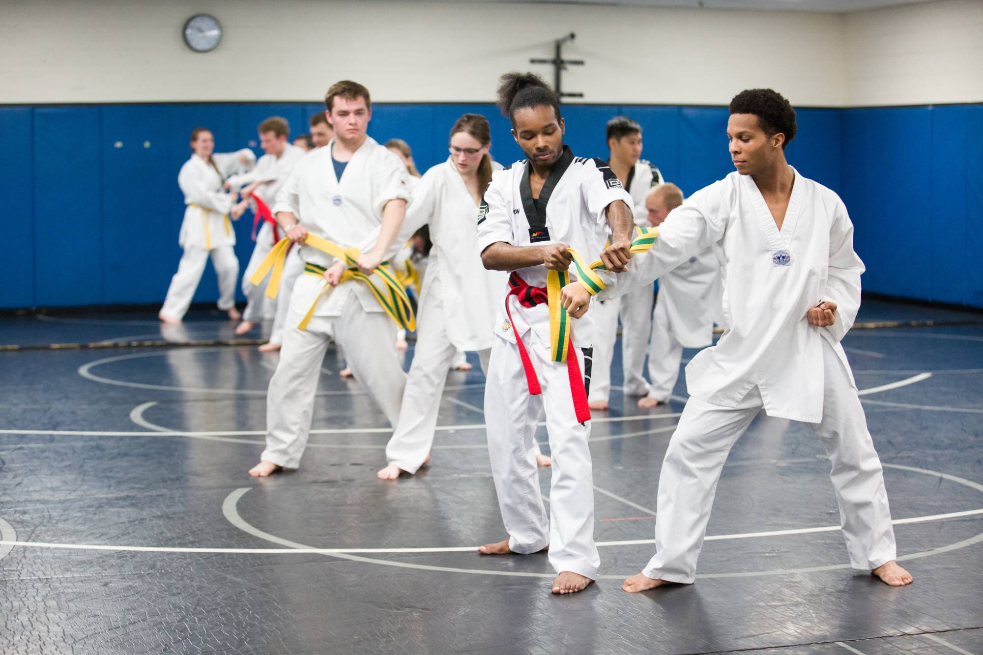 Students learning Karate